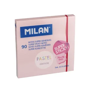 Bloc 90 notes super adhésives rose Pastel 76 x 76 mm