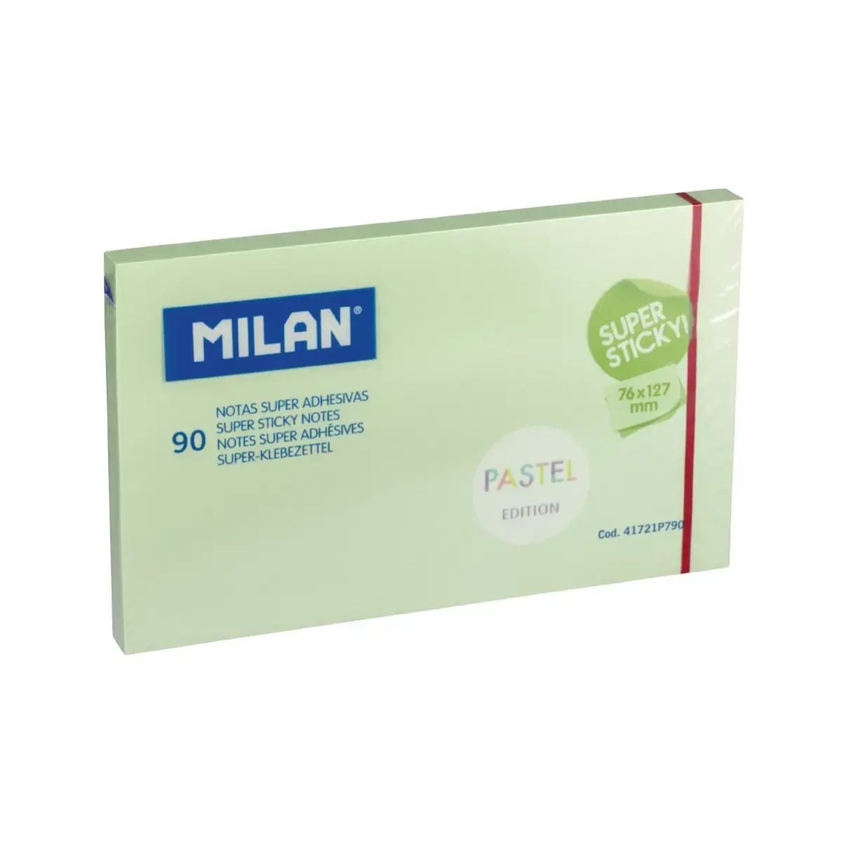 Bloc 90 notes super adhésives vert Pastel 76 x 127 mm
