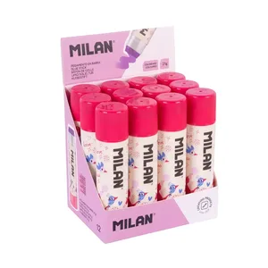 Boîte présentoir 12 bâtons de colle violette 21 g série spéciale Flowicorn