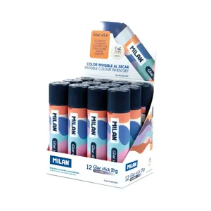 Boîte présentoir 12 bâtons de colle bleue 21 g série The Fun