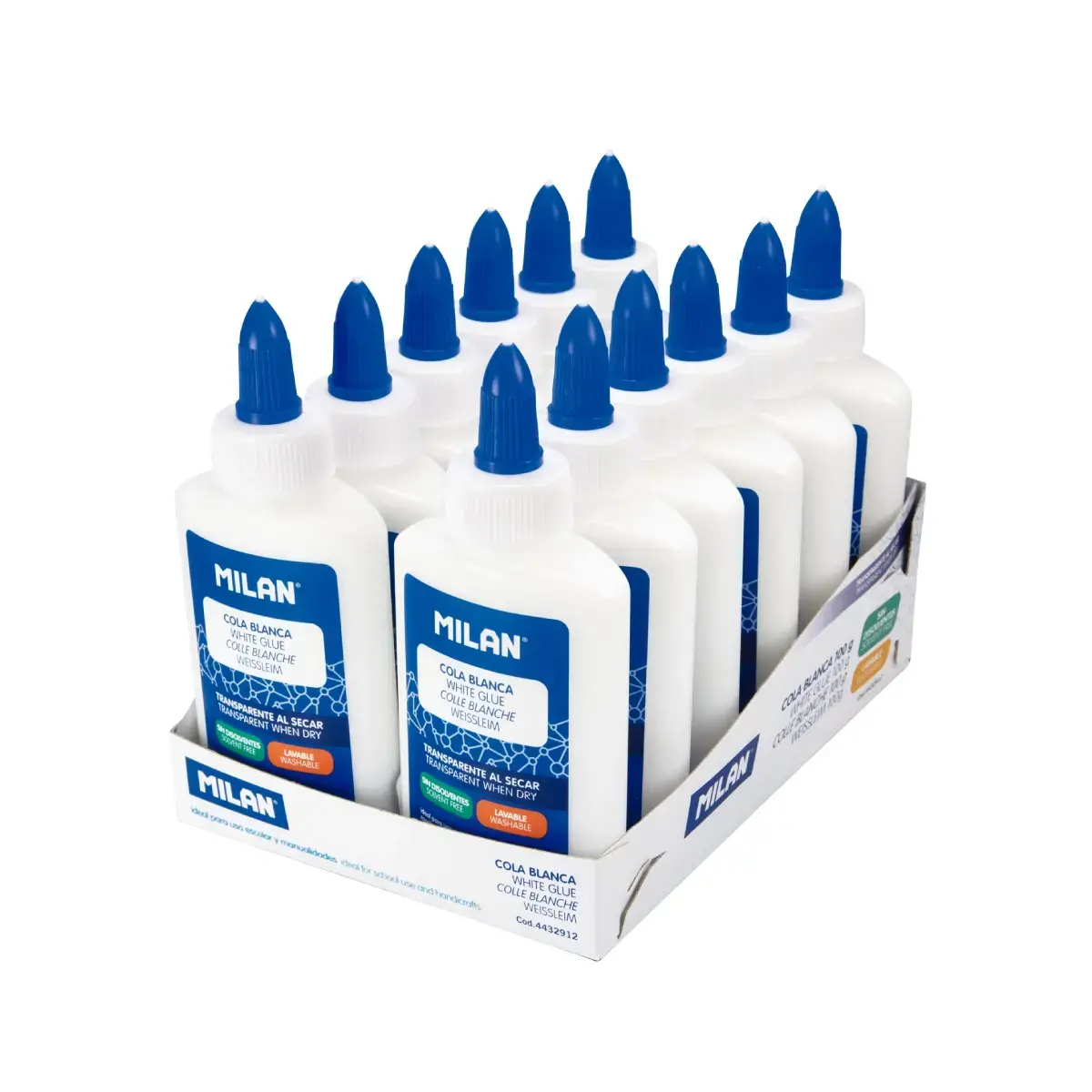 Boîte présentoir 12 bouteilles colle blanche 100g