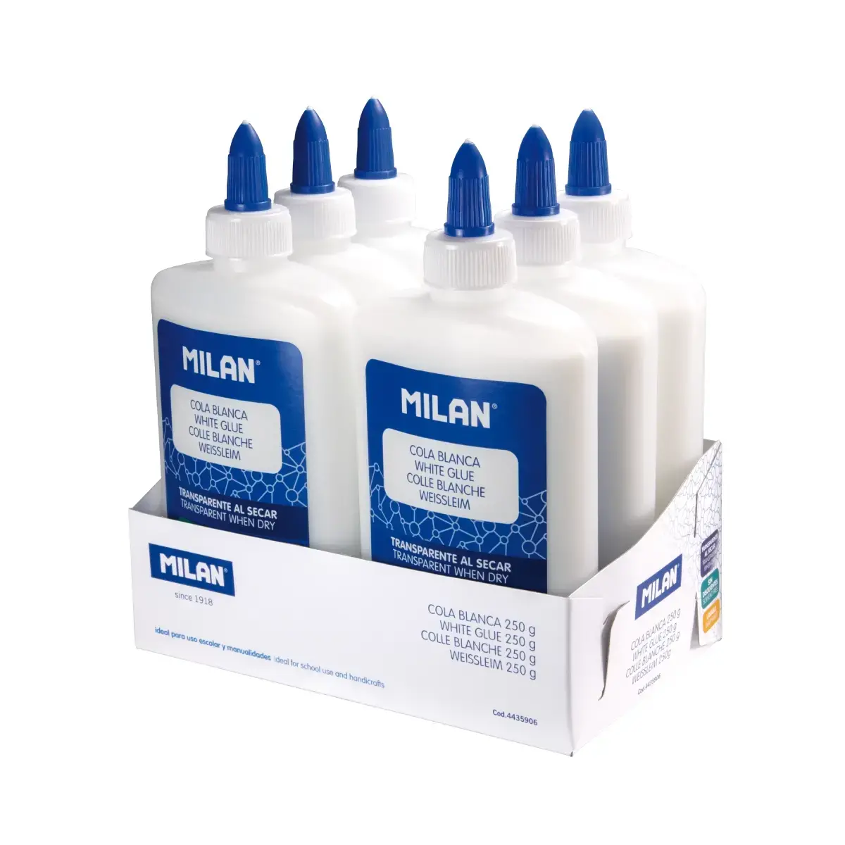 Boîte présentoir 6 bouteilles colle blanche 250 g