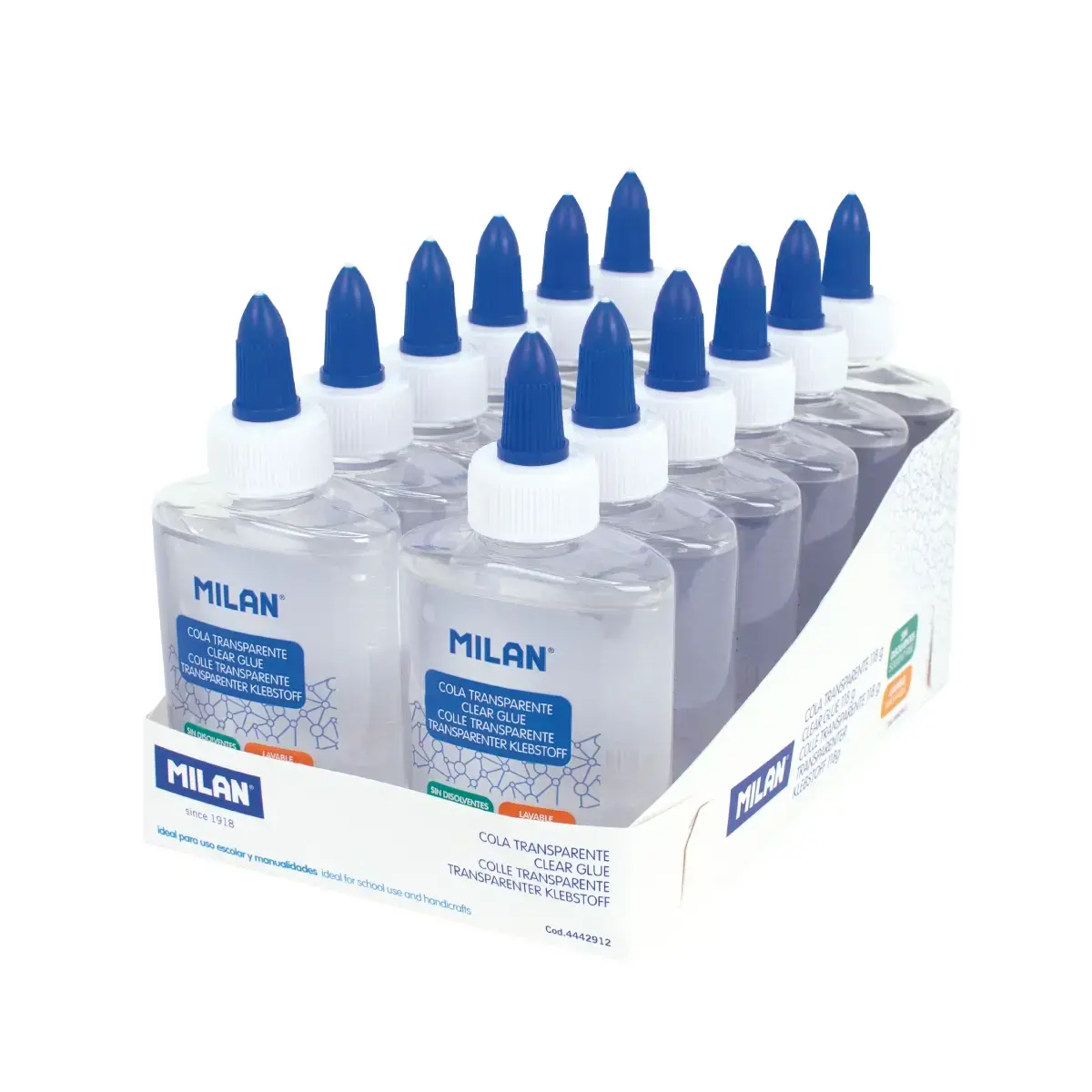 Boîte présentoir 12 flacons colle transparente 118 g.