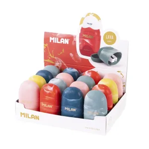 Boîte présentoir 16 gommes avec taille-crayons CAPSULE Lava