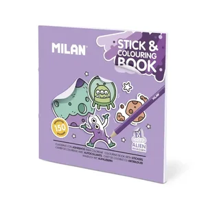 Cahier de coloriages avec autocollants 'Alien Invasion'