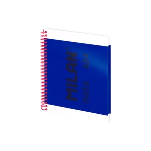 Cahier A5 à spirale avec couverture rigide, papier ligné (7 mm), 80 feuilles de 95 g/m², collection MILAN nata® 624 since 1918, bleu