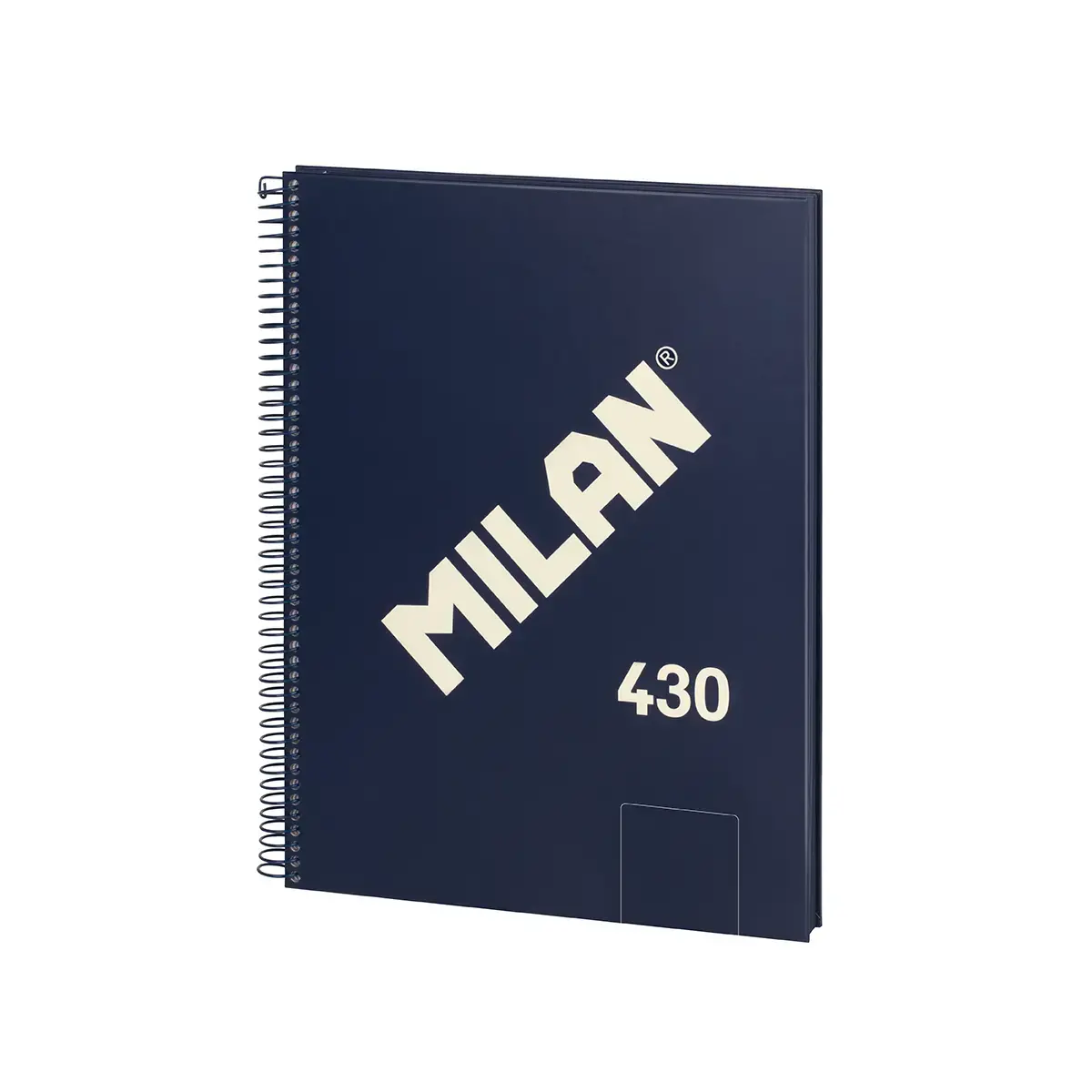 Cahier A4 à spirale avec couverture rigide, 80 feuilles blanches de 95 g/m², collection 430 since 1918, bleu