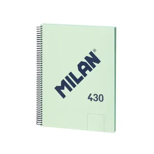 Cahier A4 à spirale avec couverture rigide, 80 feuilles blanches de 95 g/m², collection 430 since 1918, vert