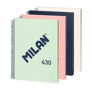 Pack 4 cahiers A4 à spirale avec couverture rigide, 80 feuillesblanchesde 95 g/m², collection 430 since 1918
