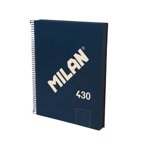 Cahier A4 à spirale avec couverture rigide, papier ligné (7 mm), 120 feuilles de 95 g/m², collection 430 since 1918, bleu