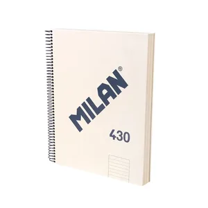 Cahier A4 à spirale avec couverture rigide, papier ligné (7 mm), 120 feuilles de 95 g/m², collection 430 since 1918, beige
