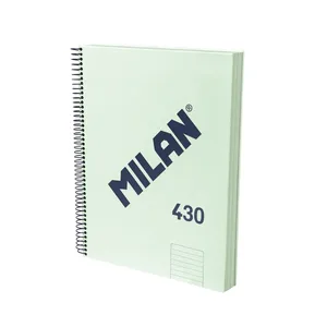 Cahier A4 à spirale avec couverture rigide, papier ligné (7 mm), 120 feuilles de 95 g/m², collection 430 since 1918, vert