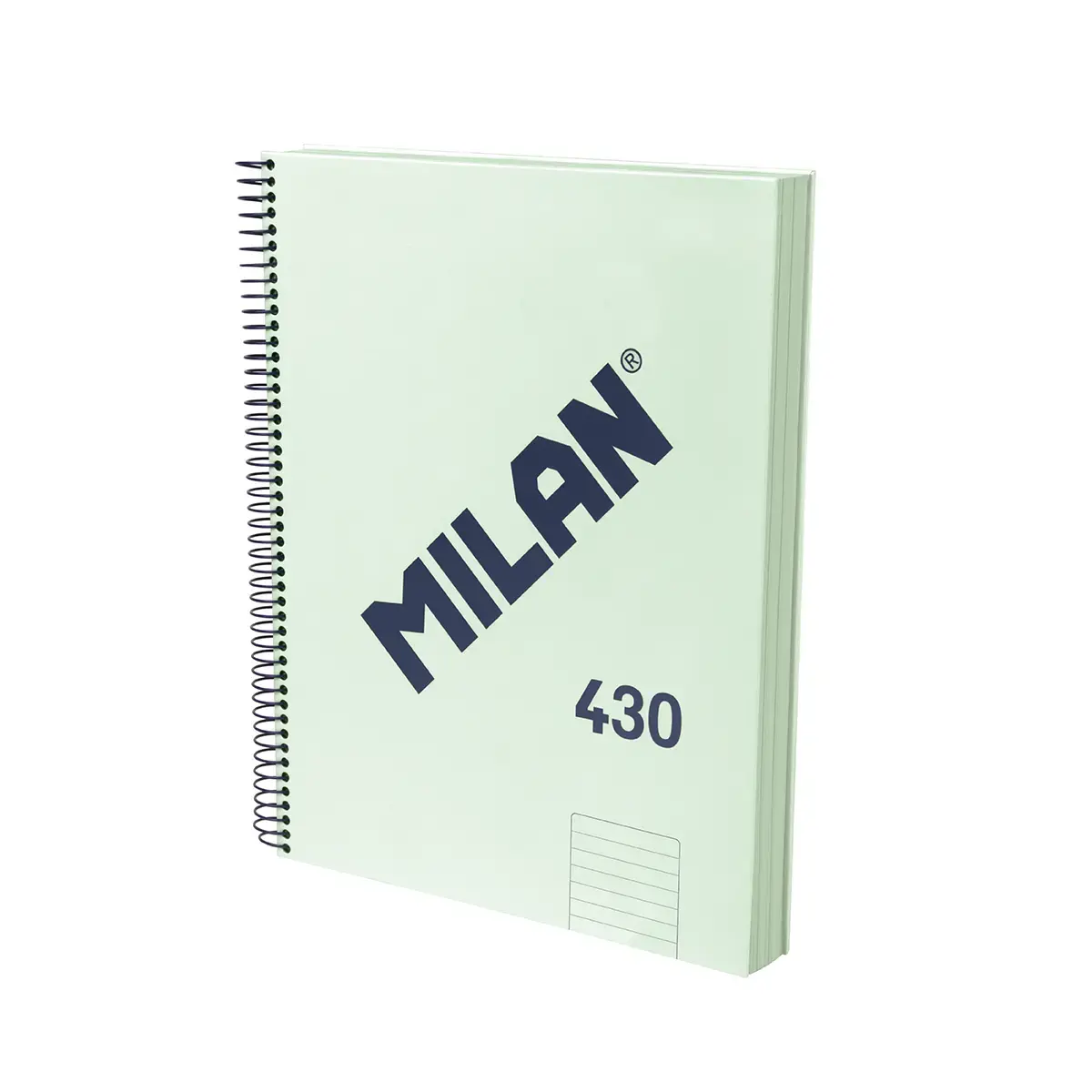 Cahier A4 à spirale avec couverture rigide, papier ligné (7 mm), 120 feuilles de 95 g/m², collection 430 since 1918, vert