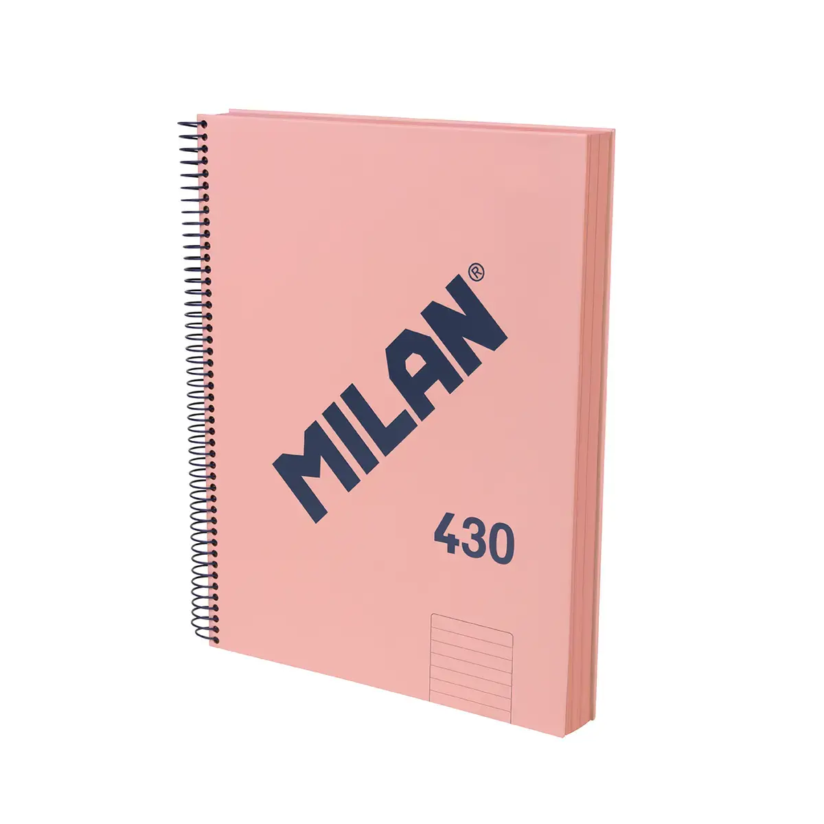 Cahier A4 à spirale avec couverture rigide, papier ligné (7 mm), 120 feuilles de 95 g/m², collection 430 since 1918, rose