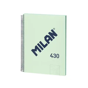 Cahier A4 à spirale avec couverture rigide, papier ligné, 80 feuilles de 95 g/m², collection 430 since 1918, vert