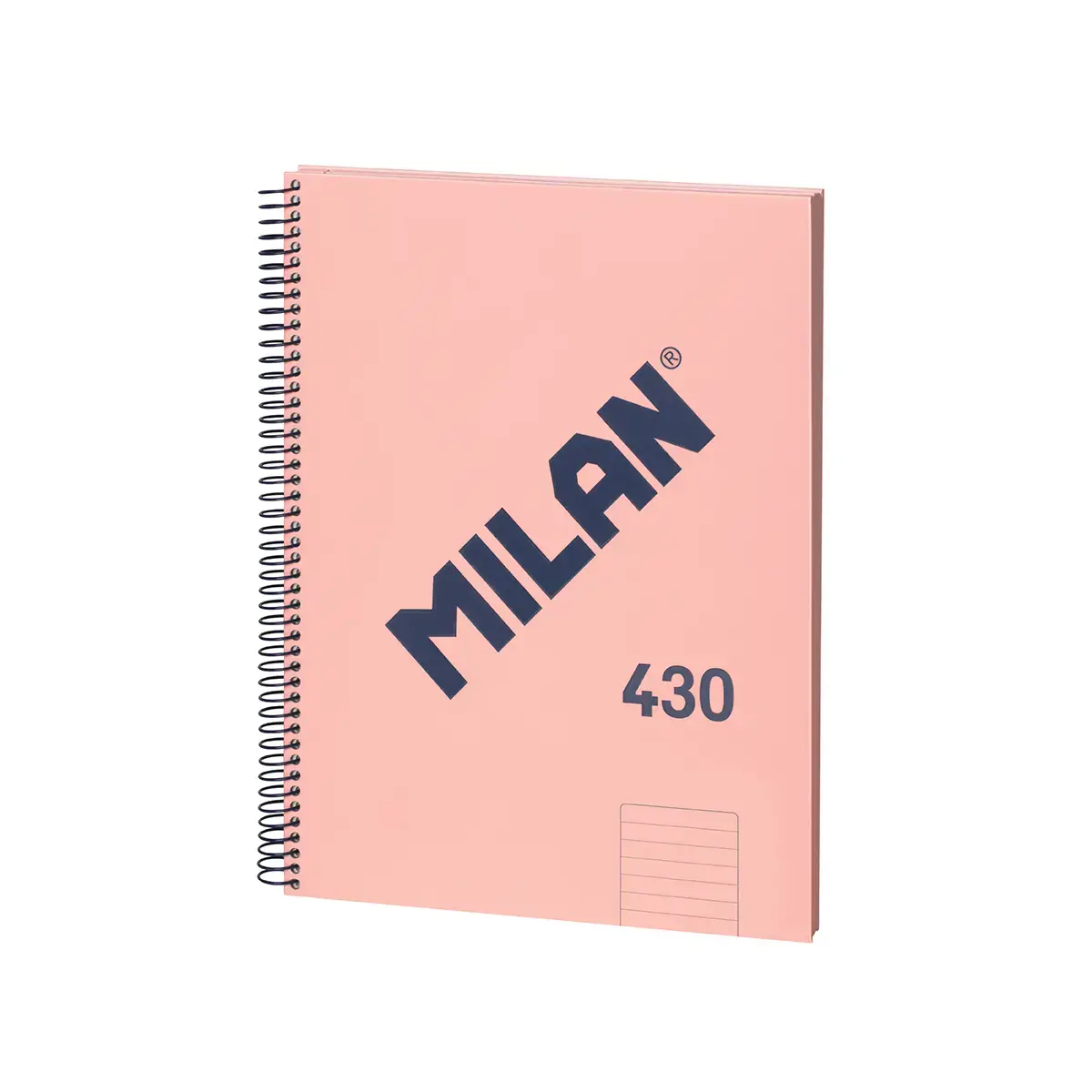 Cahier A4 à spirale avec couverture rigide, papier ligné, 80 feuilles de 95 g/m², collection 430 since 1918, rose