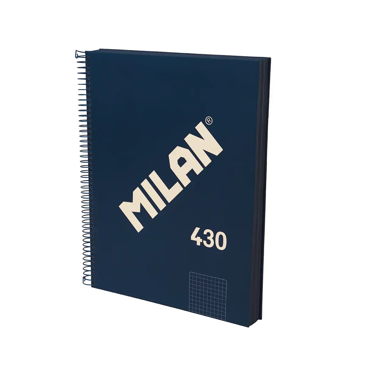 Cahier A4 à spirale avec couverture rigide, papier quadrillé (5 x 5 mm), 120 feuilles de 95 g/m², collection 430 since 1918, bleu