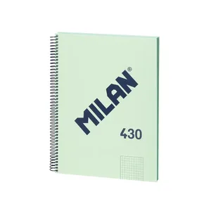 Cahier A4 à spirale avec couverture rigide, papier quadrillé, 80feuilles de 95 g/m², collection 430 since 1918, vert