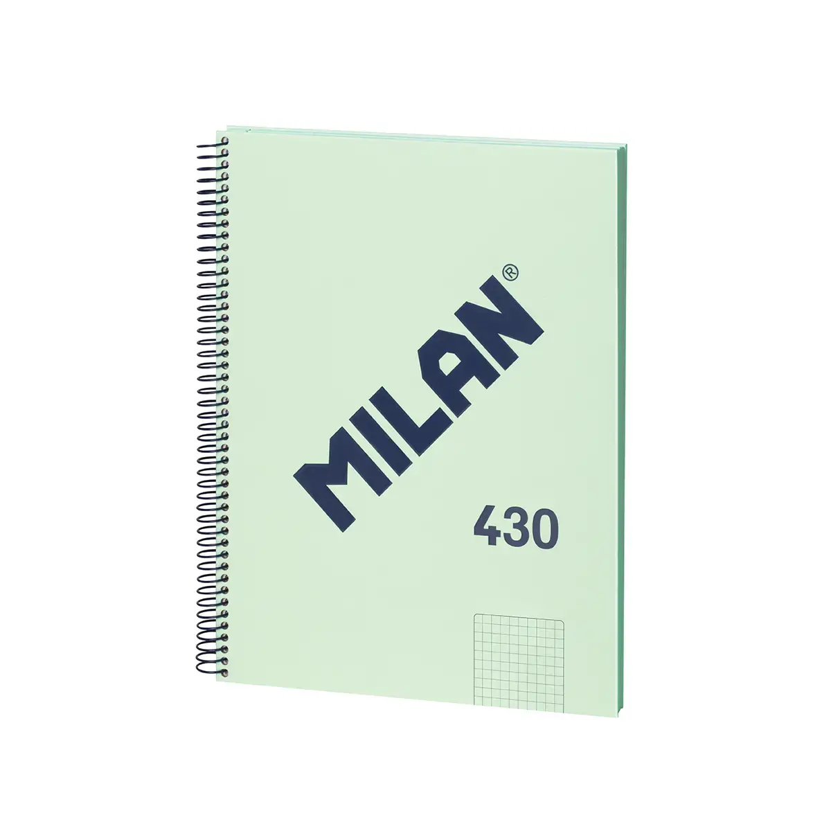 Cahier A4 à spirale avec couverture rigide, papier quadrillé, 80feuilles de 95 g/m², collection 430 since 1918, vert