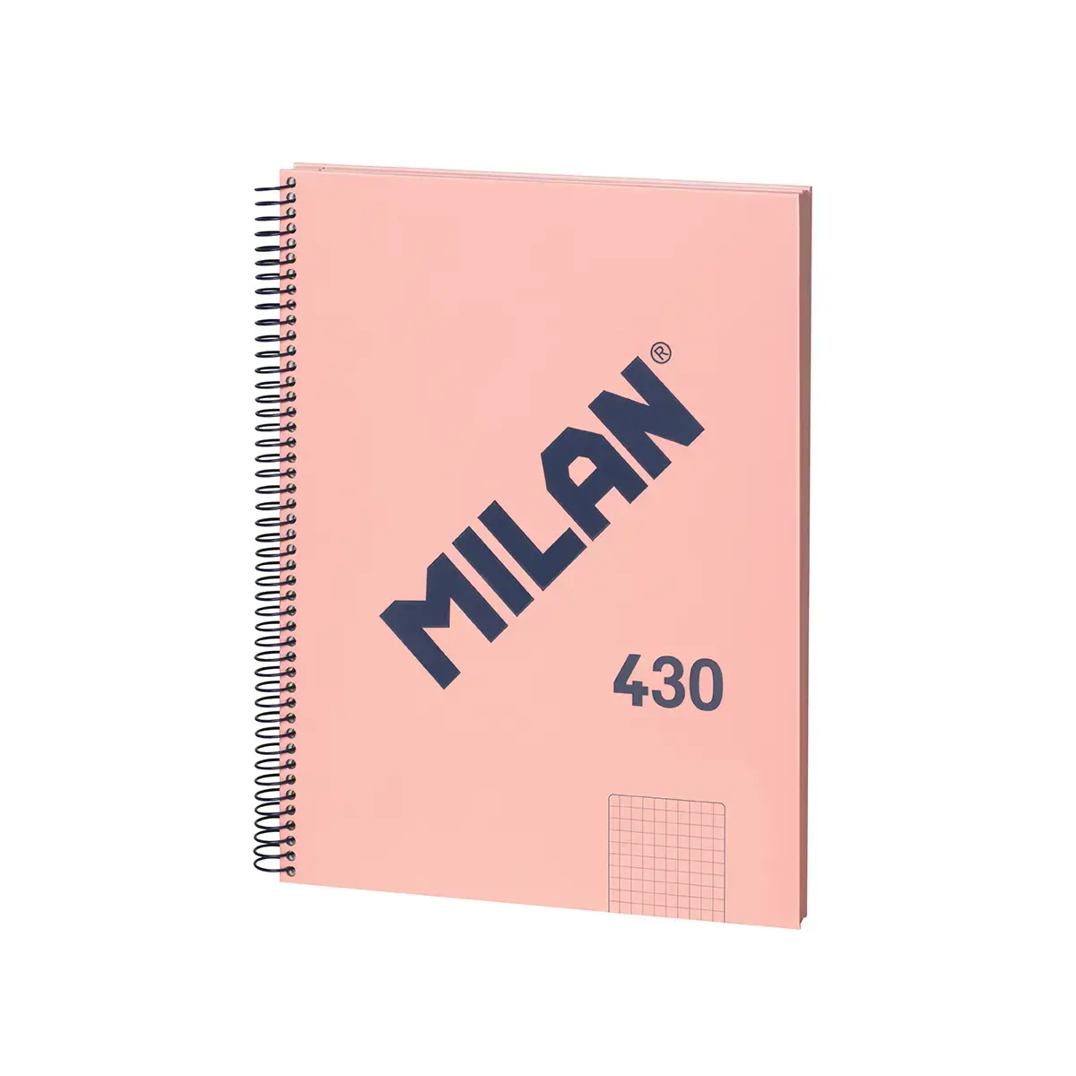 Cahier A4 à spirale avec couverture rigide, papier quadrillé, 80feuilles de 95 g/m², collection 430 since 1918, rose