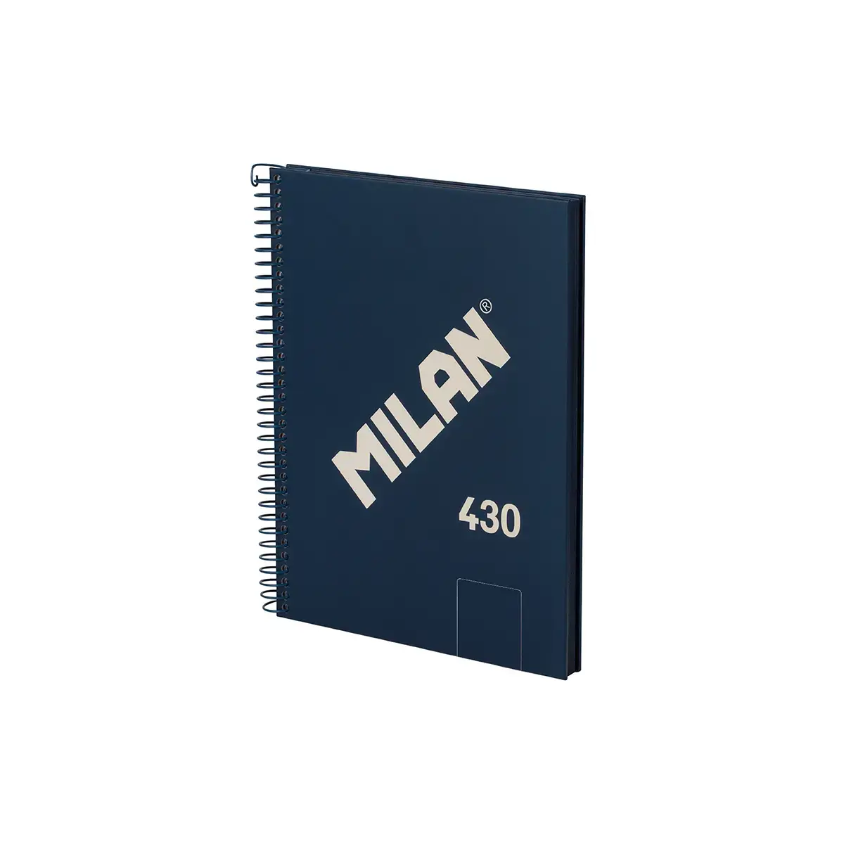 Cahier A5 à spirale avec couverture rigide, 80 feuilles blanches de 95 g/m², collection 430 since 1918, bleu