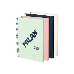 Pack 4 cahiers A5 à spirale avec couverture rigide, 80 feuillesblanchesde 95 g/m²,collection 430 since 1918