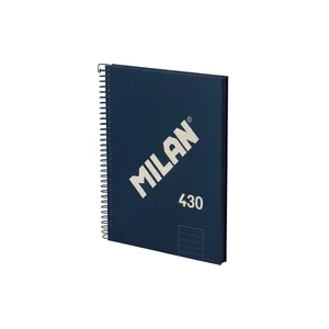 Cahier A5 à spirale avec couverture rigide, papier ligné (7 mm), 80feuilles de 95 g/m², collection 430 since 1918, bleu