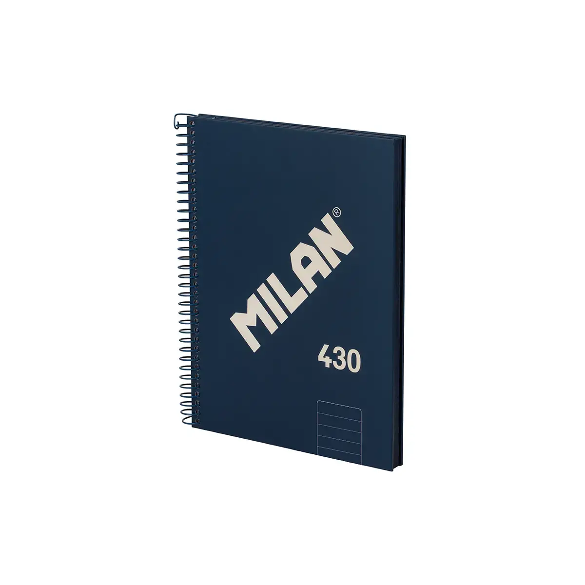Cahier A5 à spirale avec couverture rigide, papier ligné (7 mm), 80feuilles de 95 g/m², collection 430 since 1918, bleu