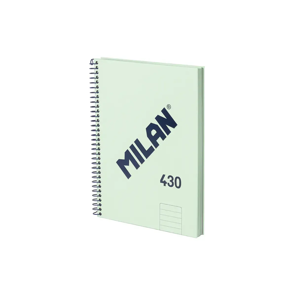 Cahier A5 à spirale avec couverture rigide, papier ligné (7 mm), 80 feuilles de 95 g/m², collection 430 since 1918, vert
