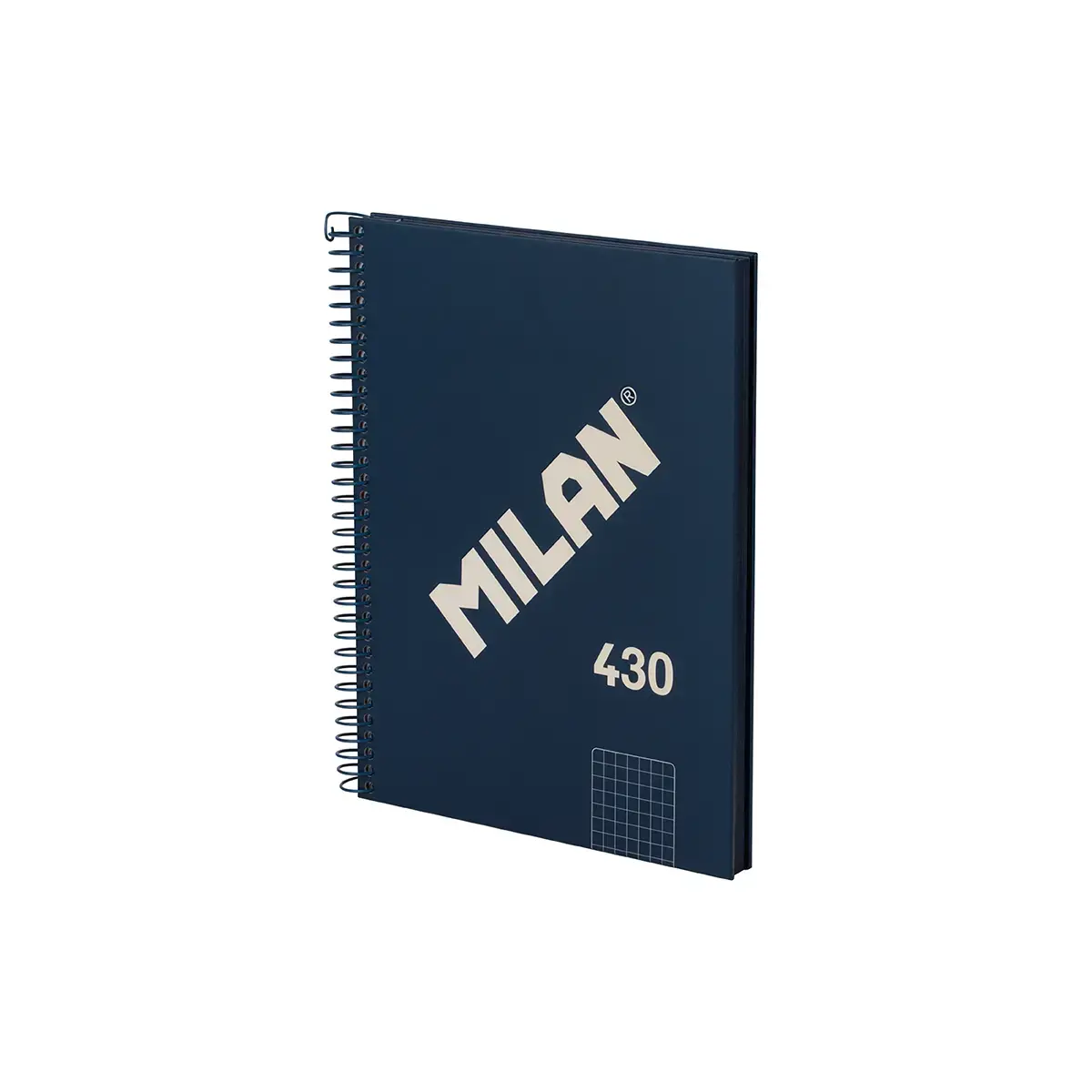 Cahier A5 à spirale avec couverture rigide, papier quadrillé (5 x 5 mm),80 feuilles de 95 g/m², collection 430 since 1918, bleu