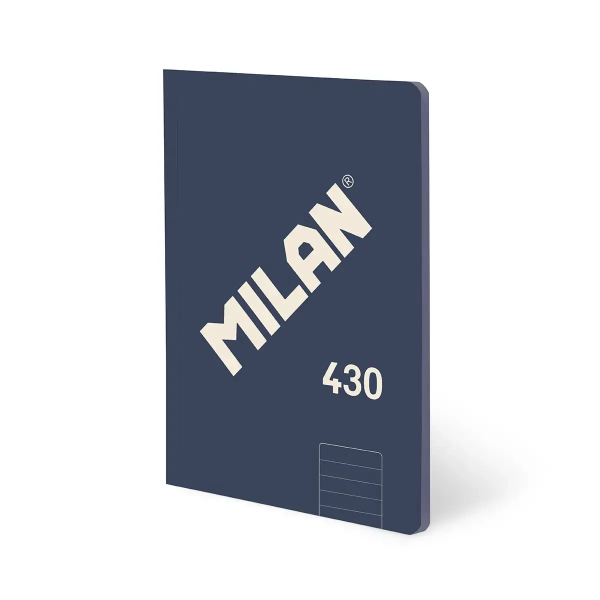 Cahier A4 collé, papier ligné, 48 feuilles de 95 g/m², collection 430since 1918, bleu