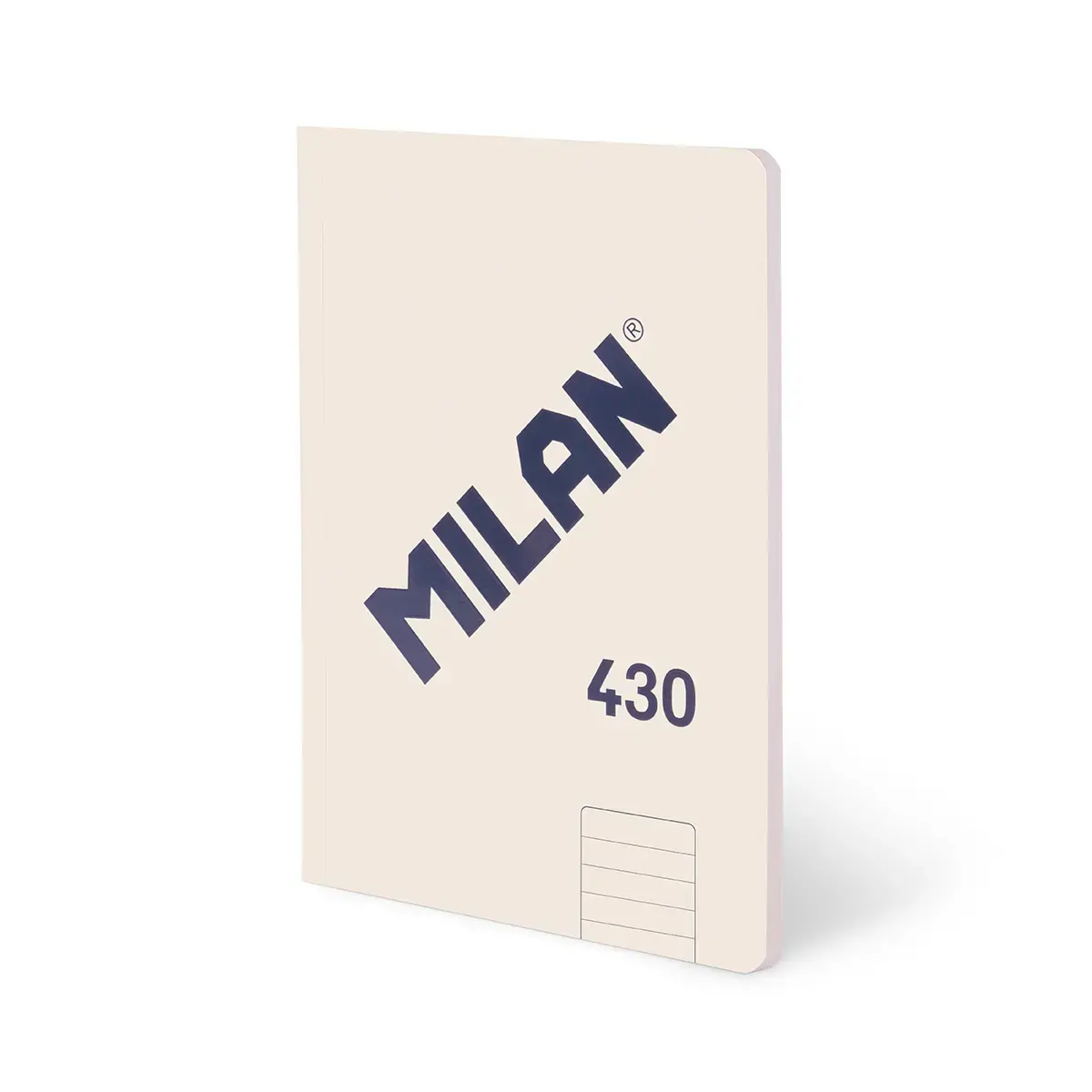 Cahier A4 collé, papier ligné, 48 feuilles de 95 g/m², collection 430since 1918, beige