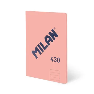 Cahier A4 collé, papier ligné, 48 feuilles de 95 g/m², collection 430since 1918, rose