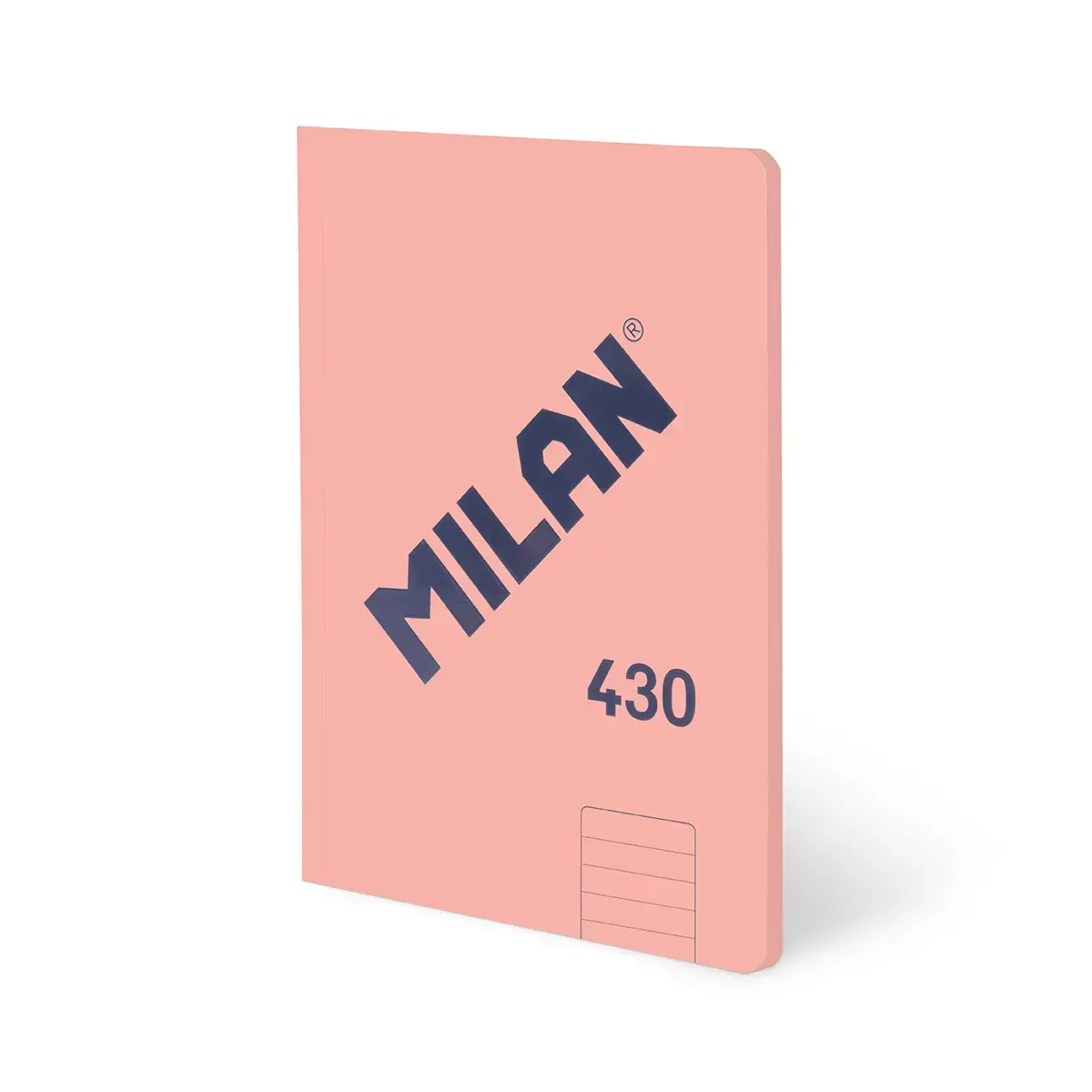 Cahier A4 collé, papier ligné, 48 feuilles de 95 g/m², collection 430since 1918, rose