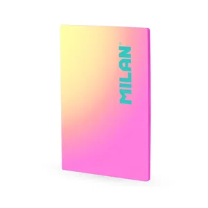 Cahier A4 collé, papier ligné, 48 feuilles de 95 g/m², collection Sunset, rose