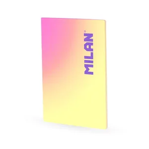 Cahier A4 collé, papier ligné, 48 feuilles de 95 g/m², collection Sunset, jaune