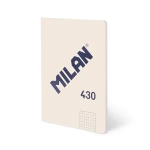 Cahier A4 collé, papier quadrillé, 48 feuilles de 95 g/m², collection 430 since 1918, beige