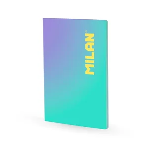 Cahier A4 collé, papier quadrillé, 48 feuilles de 95 g/m², collection Sunset, turquoise