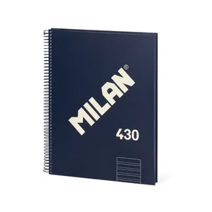 Cahier A4 à couverture rigide, double ligné 3,5 mm, 80 feuilles de papier 95 g/m², 430 since 1918, bleu
