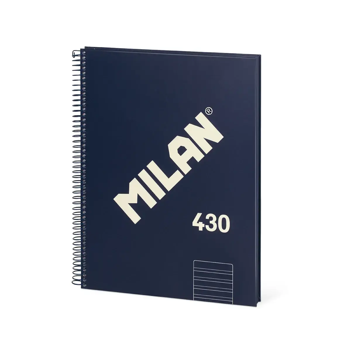 Cahier A4 à couverture rigide, double ligné 3,5 mm, 80 feuilles de papier 95 g/m², 430 since 1918, bleu