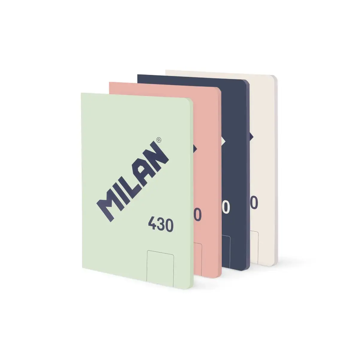 Lot 4 cahiers A5 collés, 48 feuilles blanches de 95 g/m², collection 430 since 1918