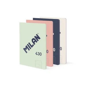 Lot 4 cahiers A5 collés, papier ligné (7 mm), 48 feuilles de 95 g/m², collection 430 since 1918