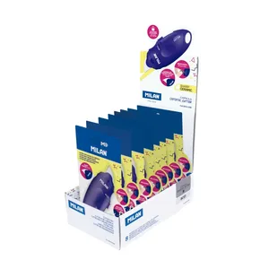 Boîte présentoir 8 blisters CAPSULE cutter lame céramique série Acid, bleu