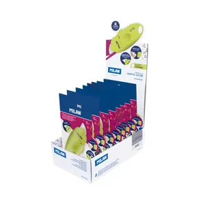 Boîte présentoir 8 blisters CAPSULE cutter lame céramique série Acid, jaune