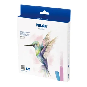 Coffret 24 bâtons de pastel souple couleurs métalliques MILAN Art
