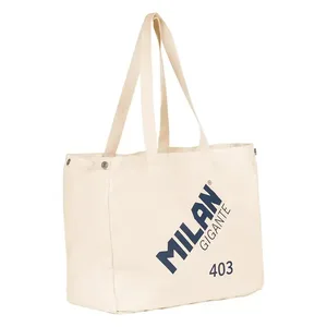 Grand sac tote bag collection MILAN GIGANTE 403 since 1918, beige