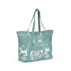 Grand sac shopper Lava, vert