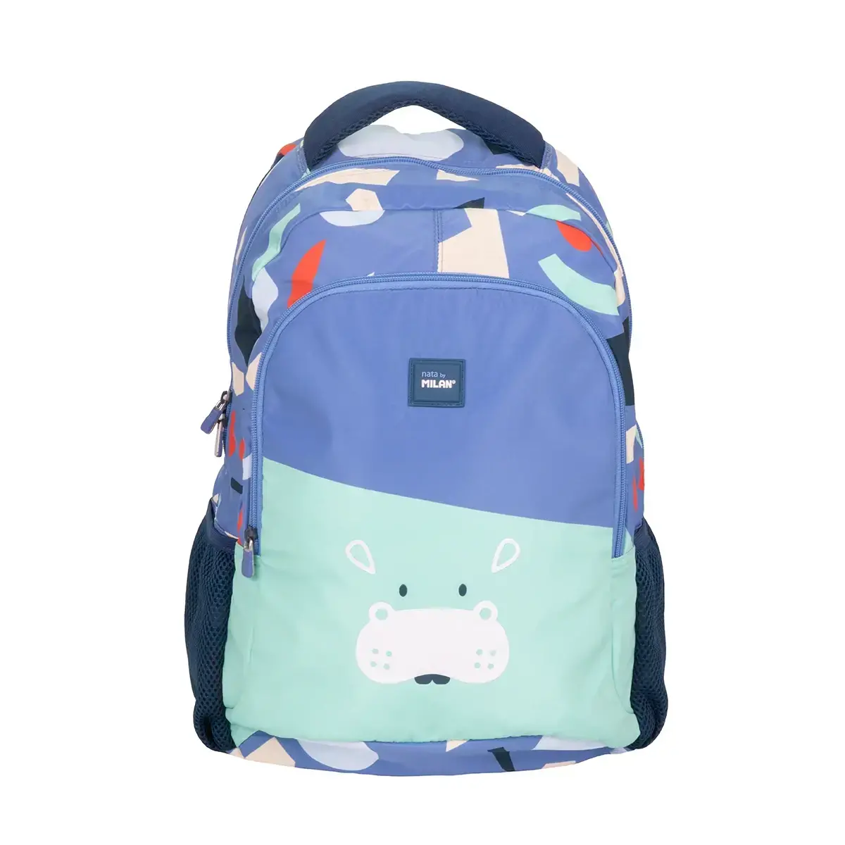 Sac à dos scolaire 2 fermetures éclair (21 L) série spéciale Fun Animals, bleu