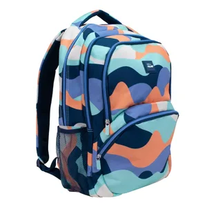 Sac à dos scolaire 4 fermetures éclair (25 L) série The Fun, bleu