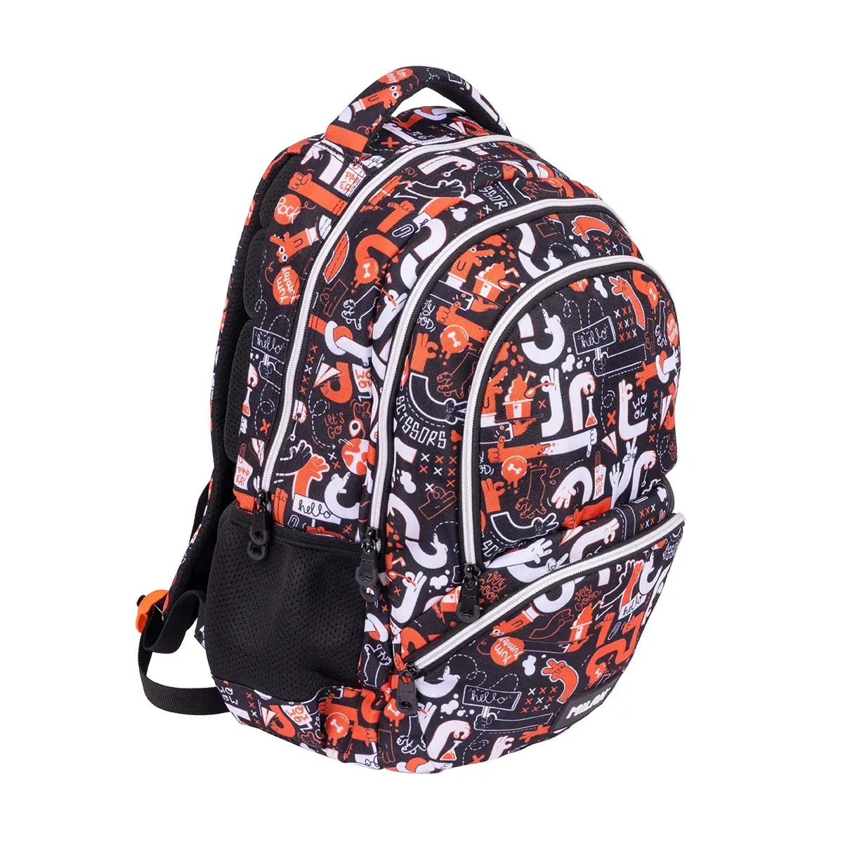 Sac à dos scolaire 4 fermetures éclair (25 L) série spéciale Fingers